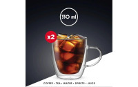 Bialetti Kaffeetasse Capri 350 ml, 2 Stück, Transparent