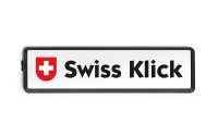 Swiss Klick Kennzeichenhalter Langformat Hinterseite Schwarz