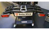 Swiss Klick Kennzeichenhalter Langformat Hinterseite Schwarz