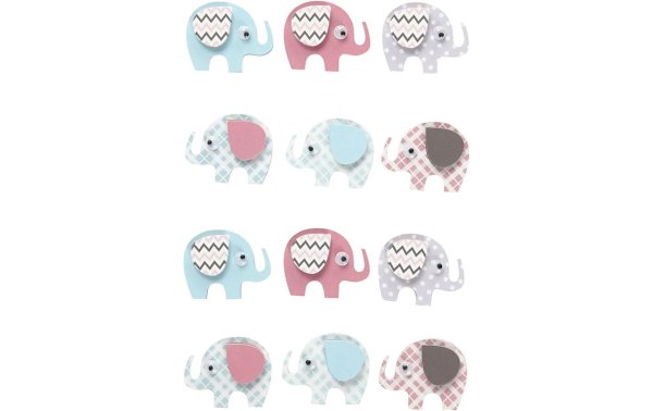 Creativ Company 3D-Sticker Elefant 12 Stück