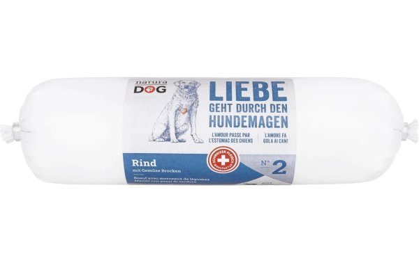 naturaDog Nassfutter Rind mit Gemüse Brocken, 400 g