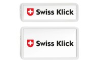 Swiss Klick Kennzeichenhalterset Hochformat Weiss