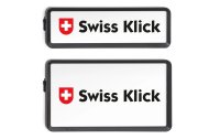Swiss Klick Kennzeichenhalterset Hochformat Schwarz