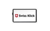 Swiss Klick Kennzeichenhalter Hochformat Hinterseite Schwarz