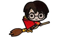 Mono-Quick Aufbügelbild Harry Potter auf dem Besen 1...