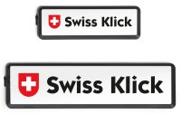Swiss Klick Kennzeichenhalterset Langformat Schwarz
