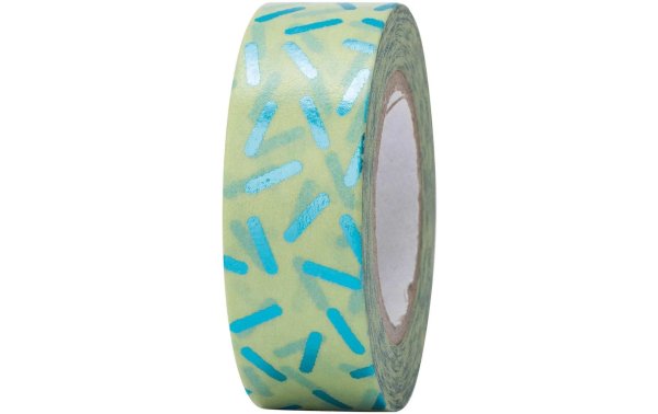 Rico Design Washi Tape Stracciatella 1.5 cm x 10 m, Türkis