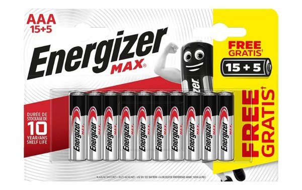 Energizer Batterie Max AAA 15+5 Stück