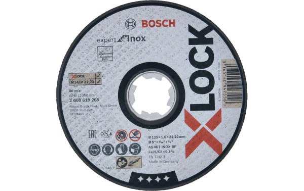 Bosch Professional Trennscheibe gerade X-LOCK Expert for Inox 125 x 1.6