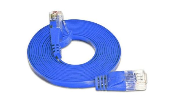 SLIM Slimpatchkabel Cat 6, UTP, 0.15 m, Blau