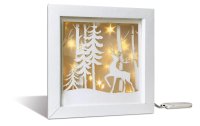 URSUS Bastelset Shadow Box Winterwald, 19 x 19 cm, 1...