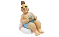 HobbyFun Mini-Figur Badeurlauber mit Schwimmring 6 cm