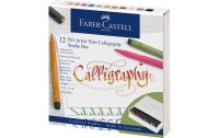 Faber-Castell Tuschestift Pitt Artist Pen Calligraphy Studio Box 12er Etui