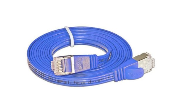 SLIM Slimpatchkabel  Cat 6, STP, 1 m, Blau