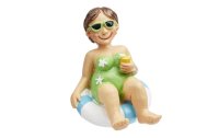 HobbyFun Mini-Figur Badeurlauberin mit Schwimmring 6 cm