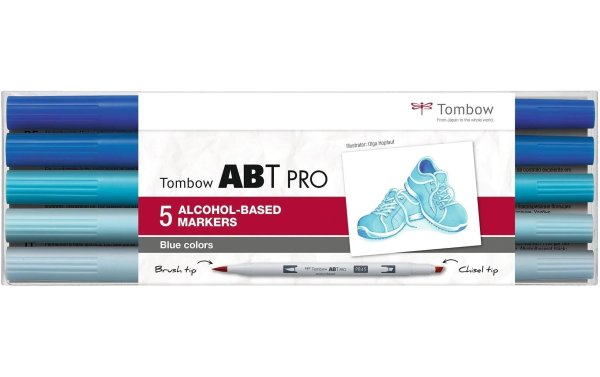 Tombow Blue Colors, Box, 5er-Set