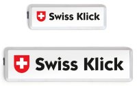 Swiss Klick Kennzeichenhalterset Langformat Chrom Matt