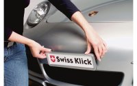 Swiss Klick Kennzeichenhalterset Langformat Carbon Look