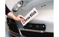 Swiss Klick Kennzeichenhalterset Langformat Carbon Look