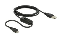 Delock USB 2.0-Stromkabel mit Schalter USB A - Micro-USB...
