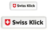 Swiss Klick Kennzeichenhalterset Langformat Weiss