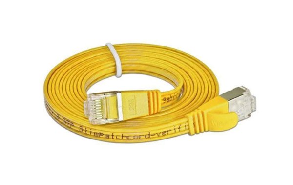 SLIM Slimpatchkabel  Cat 6, STP, 0.5 m, Gelb