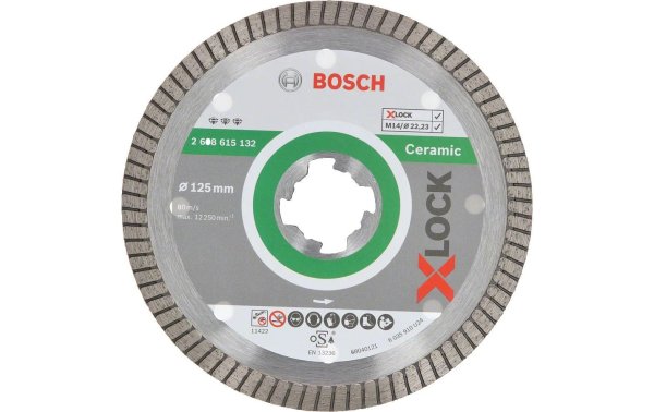 Bosch Professional Diamanttrennscheibe X-LOCK Ceramic Extra Clean Turbo 125 mm