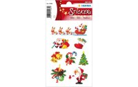 Herma Stickers Weihnachtssticker Santa Claus 3 Blatt...