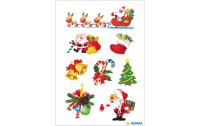Herma Stickers Weihnachtssticker Santa Claus 3 Blatt à 24 Sticker