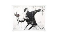 Trenddeko Poster Banksy – Der Blumenwerfer 100 x 80...