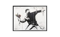 Trenddeko Poster Banksy – Der Blumenwerfer 100 x 80...