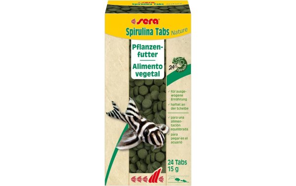 sera Spirulina Tabs Nature, 24 Tabs, 15 g