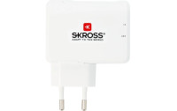 SKROSS USB-Wandladegerät Euro, 2 x USB-A, 17 W, Weiss