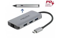Delock Dockingstation USB-C – USB-A/LAN/PD 100W