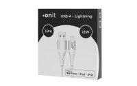 onit USB 2.0-Kabel MFi USB A - Lightning 1 m, Weiss