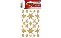 Herma Stickers Weihnachtssticker Sterne Irisierend 27...