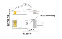 SLIM Slimpatchkabel  Cat 6, STP, 0.15 m, Gelb