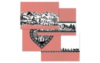 Trendform Tischset Swiss Tradition 5, 29.7 cm x 42 cm, Rot/Schwarz
