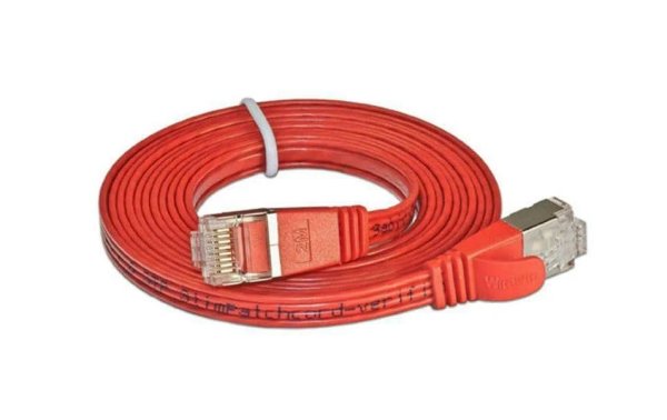 SLIM Slimpatchkabel  Cat 6, STP, 0.15 m, Rot