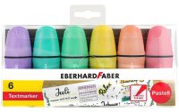 Eberhard Faber Textmarker Mini pastell 6 Stück, Mehrfarbig