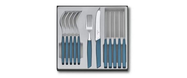 Victorinox Besteck-Set Swiss Modern 12-teilig, Blau