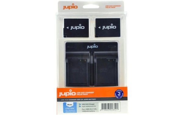 Jupio Videokamera-Akku Value Pack 2x DMW-BLC12E + dual Ladegerät
