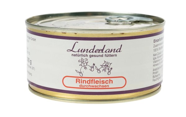 Lunderland Nassfutter Rindfleisch durchwachsen, 300 g