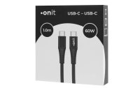 onit USB 3.0-Kabel USB C - USB C 1 m, Schwarz
