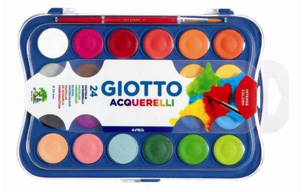 Giotto Wasserfarbe 24 Stück, Mehrfarbig