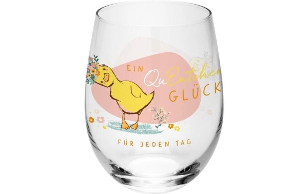 Sheepworld Trinkglas Ente 600 ml, 1 Stück, Transparent