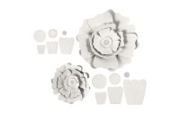 Creativ Company Blumen 15 + 25 cm 2 Stück, Weiss