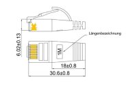 SLIM Slimpatchkabel  Cat 6, STP, 10 m, Rot