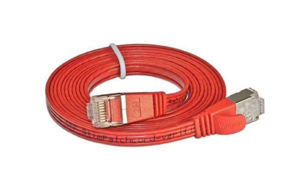 SLIM Slimpatchkabel  Cat 6, STP, 7.5 m, Rot