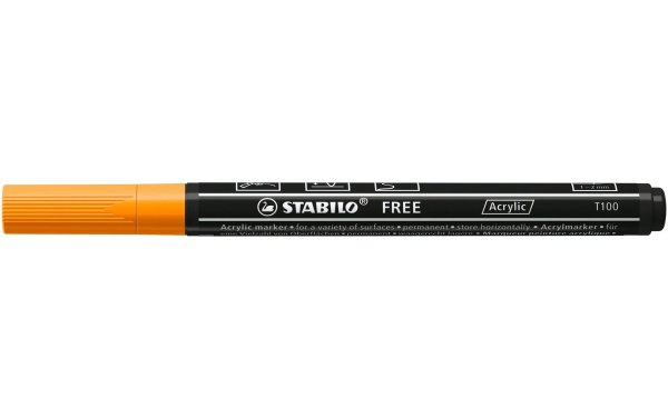 STABILO Acrylmarker Free Acrylic T100 Orange